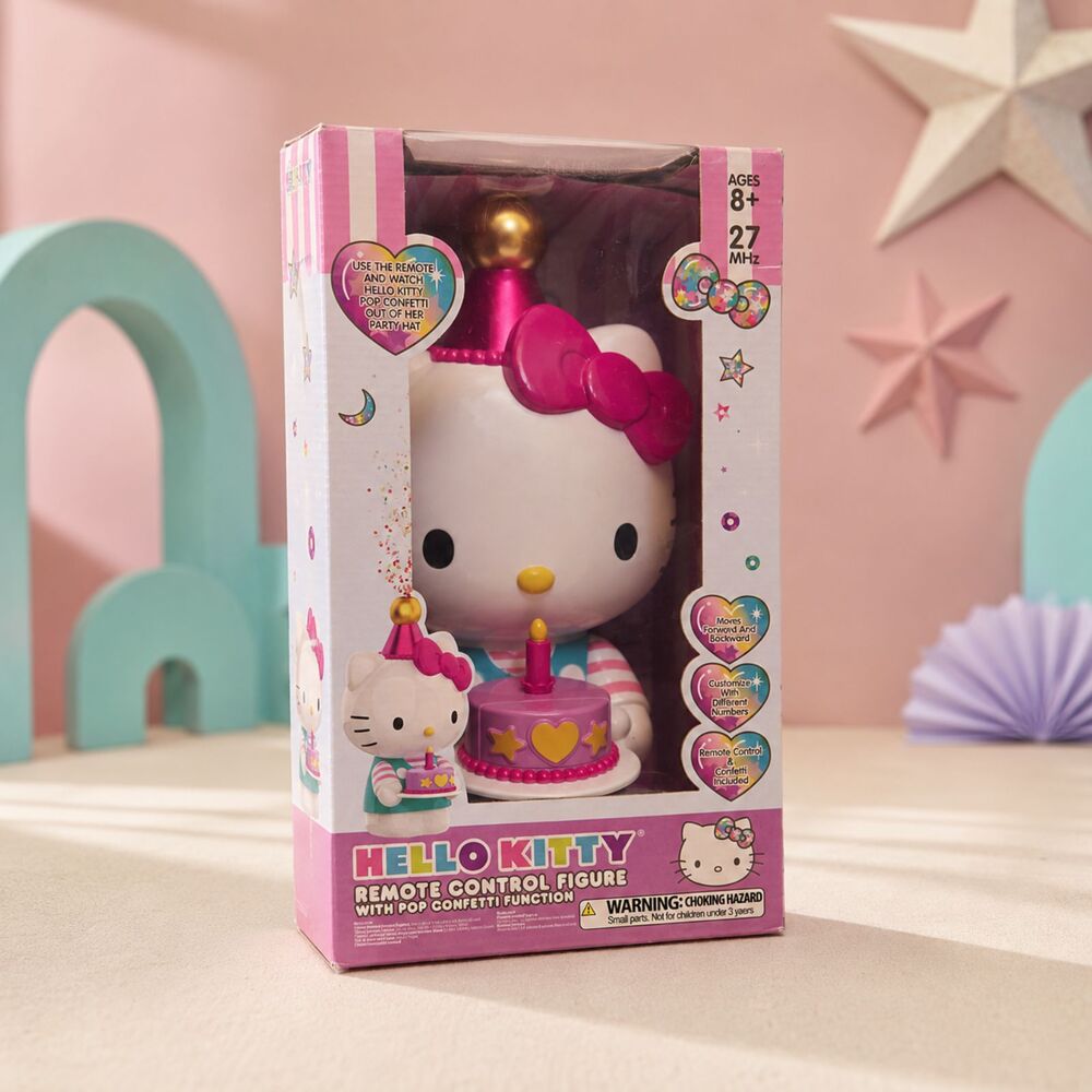 Hello Kitty Remote Control Figure with Pop Confetti Function – New - Picture 2 of 5